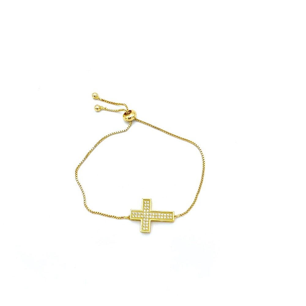 Pull Cord Cross Bracelet